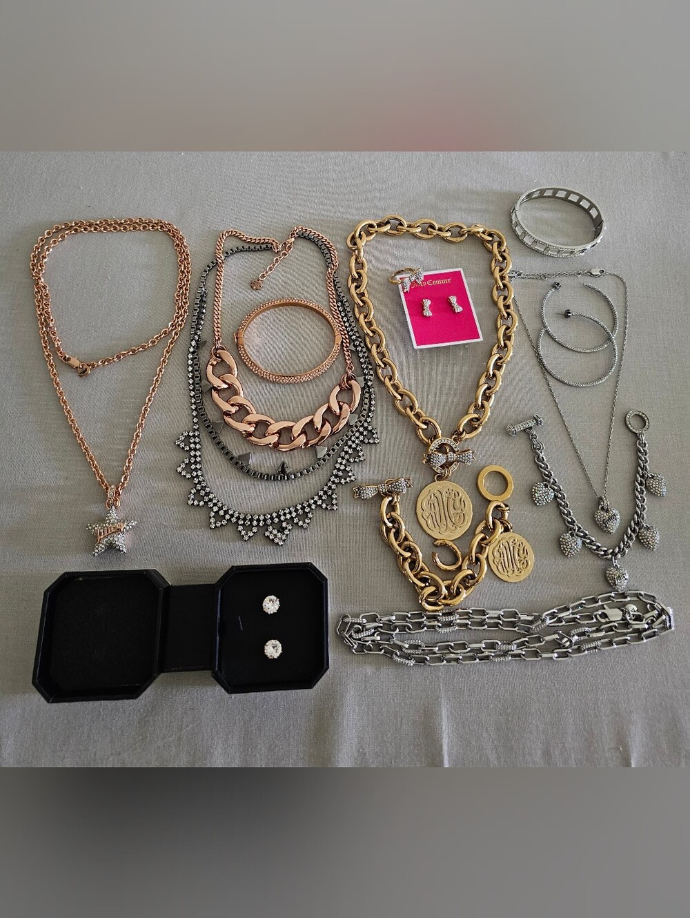Juicy Couture Necklace/Bracelet/Earrings/Ring  Bundle